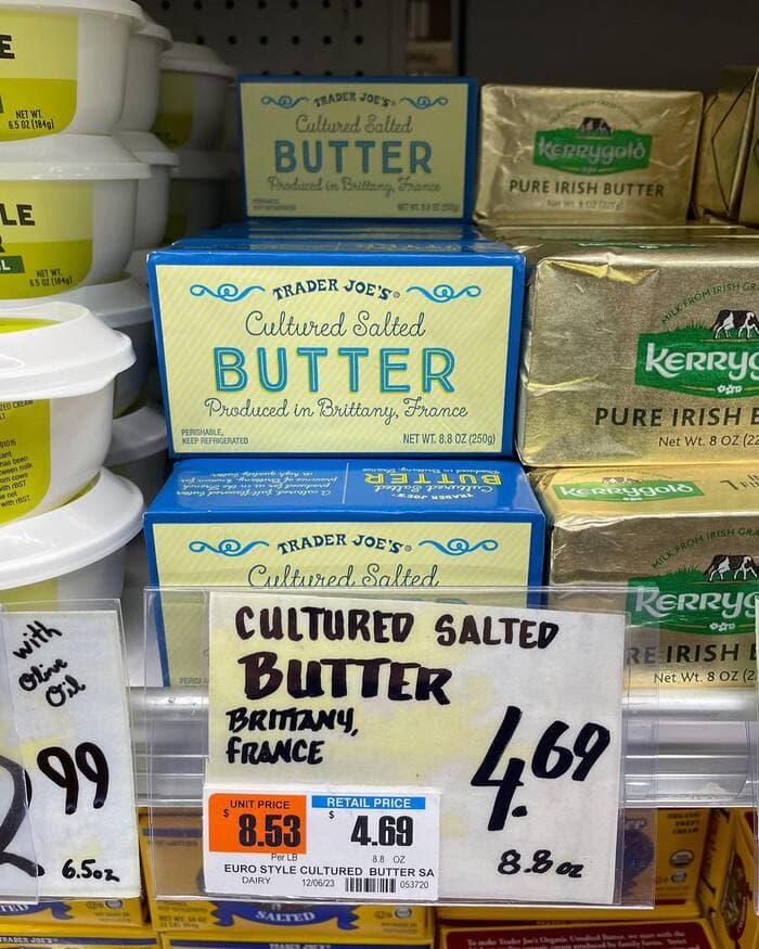 Trader Joe's New January 2024 - Cultured Salted Butter