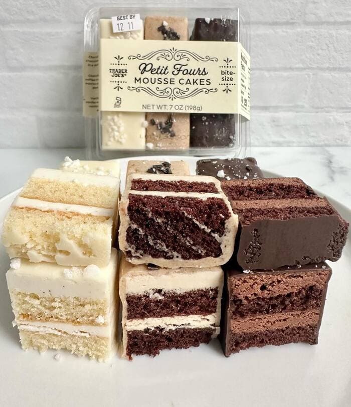 Trader Joe's New January 2024 - Petit Four Mousse Cakes