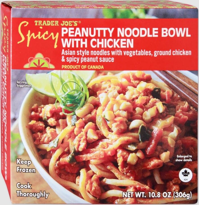 Trader Joe's New January 2024 - Spicy Peanutty Noodle Bowl with Chicken