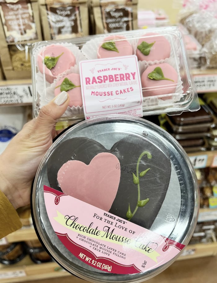 Trader Joes Valentine's Products 2024 - Heart Shaped Chocolate Mousse Cake