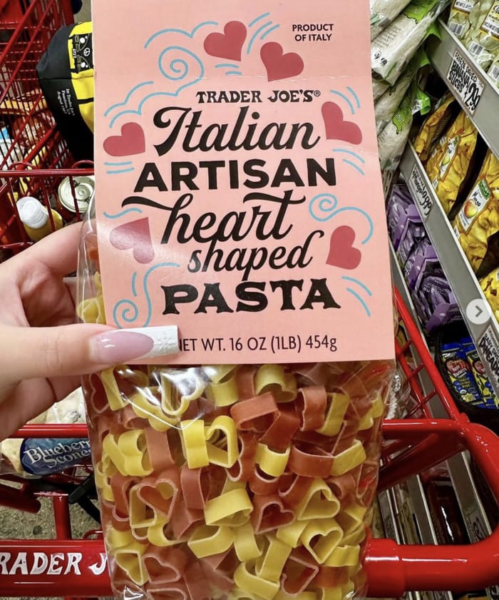 Trader Joes Valentine's Products 2024 - Italian Artisan Heart Shaped Pasta 