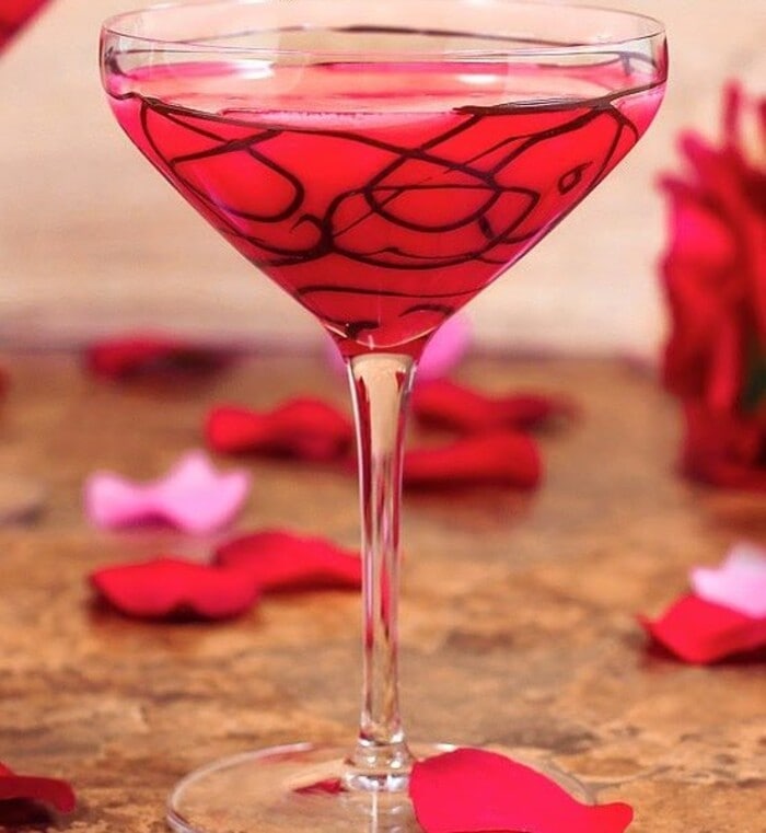Valentine's Day Cocktails - Chocolate Covered Cherry Cordial Cocktail