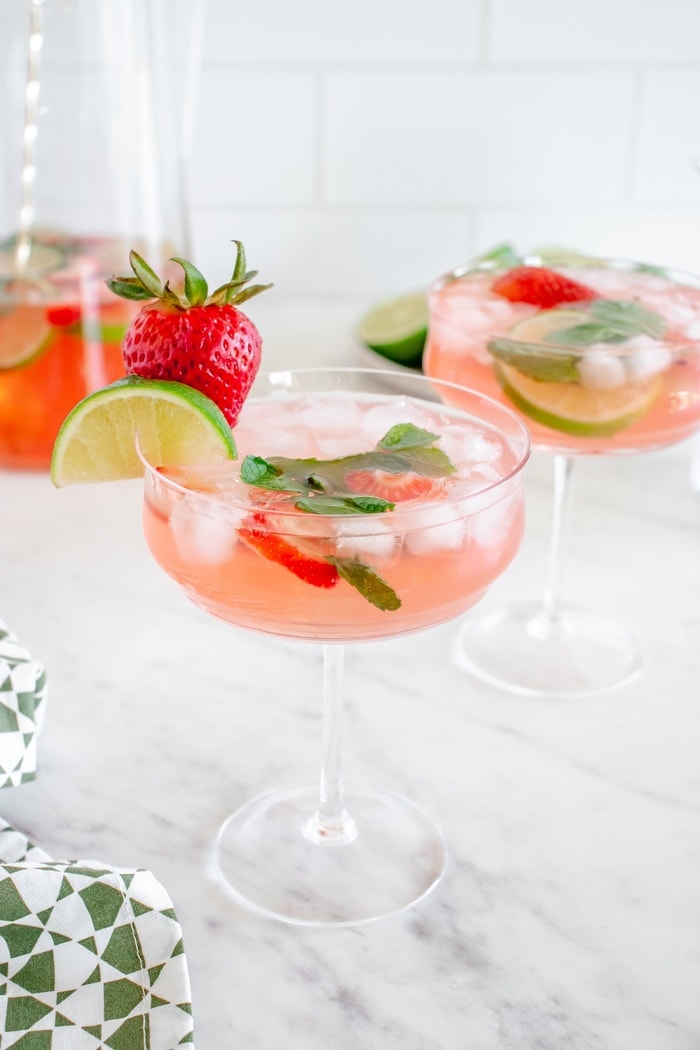 Valentine's Day Cocktails - Pink Mojitos