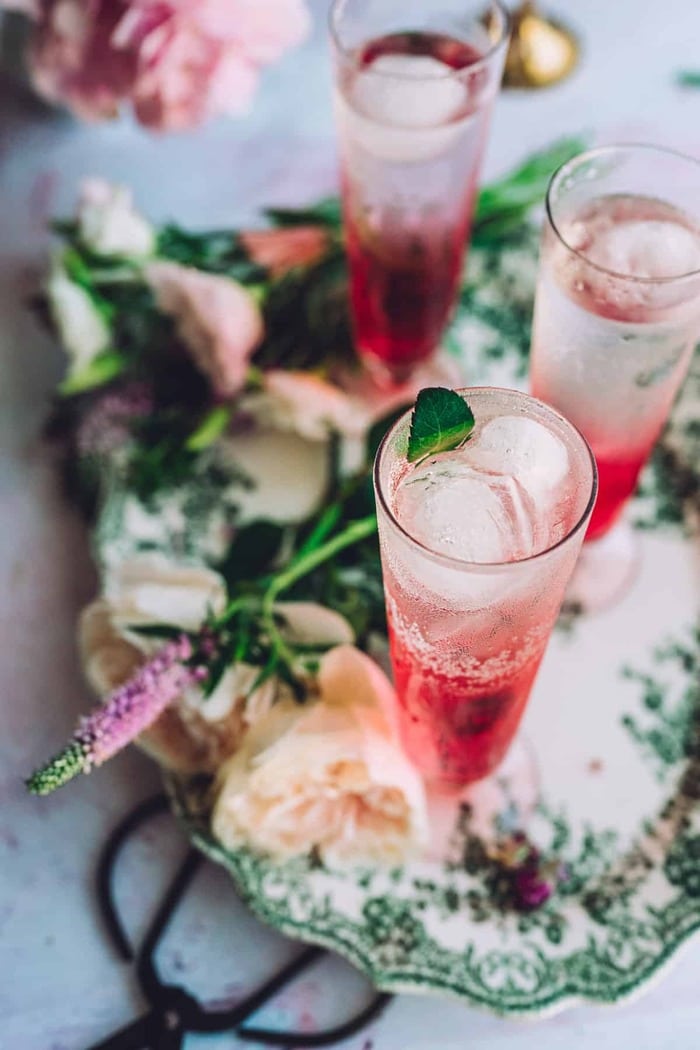 Valentine's Day Cocktails - Rose Gin and Tonic