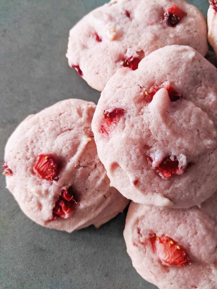 Valentine's Day Cookies - Fresh Strawberry Cookies