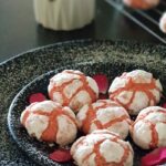 Valentine's Day Cookies - Rose Milk Crinkle Cookies