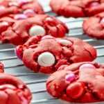 Valentine's Day Cookies - Red Velvet Cake Mix Cookies