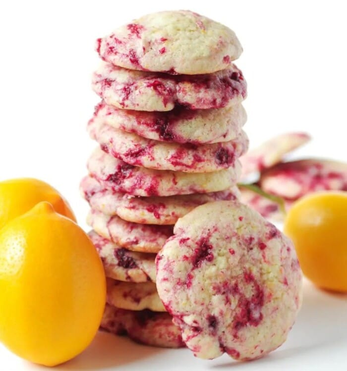 Valentine's Day Cookies - Lemon Raspberry Cookies