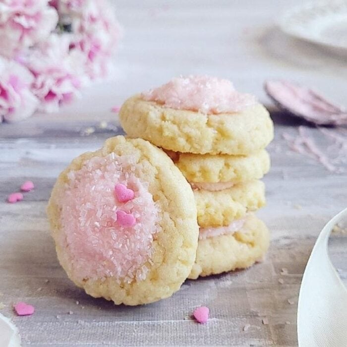 Valentine's Day Cookies - Thumbprint Cookies with Icing