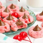 Valentine's Day Cookies - Easy Chocolate Cherry Blossom Cookies