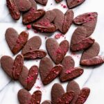 Valentine's Day Cookies - Rich Chocolate and Freeze Dried Raspberry Cookies