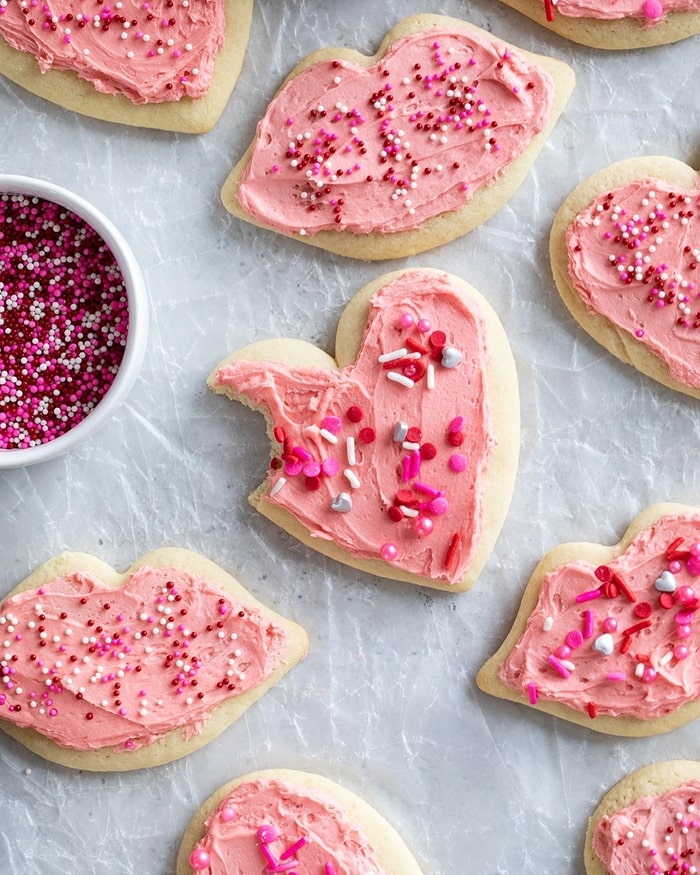 Valentine's Day Cookies - Valentine’s Day Sugar Cookies with Buttercream