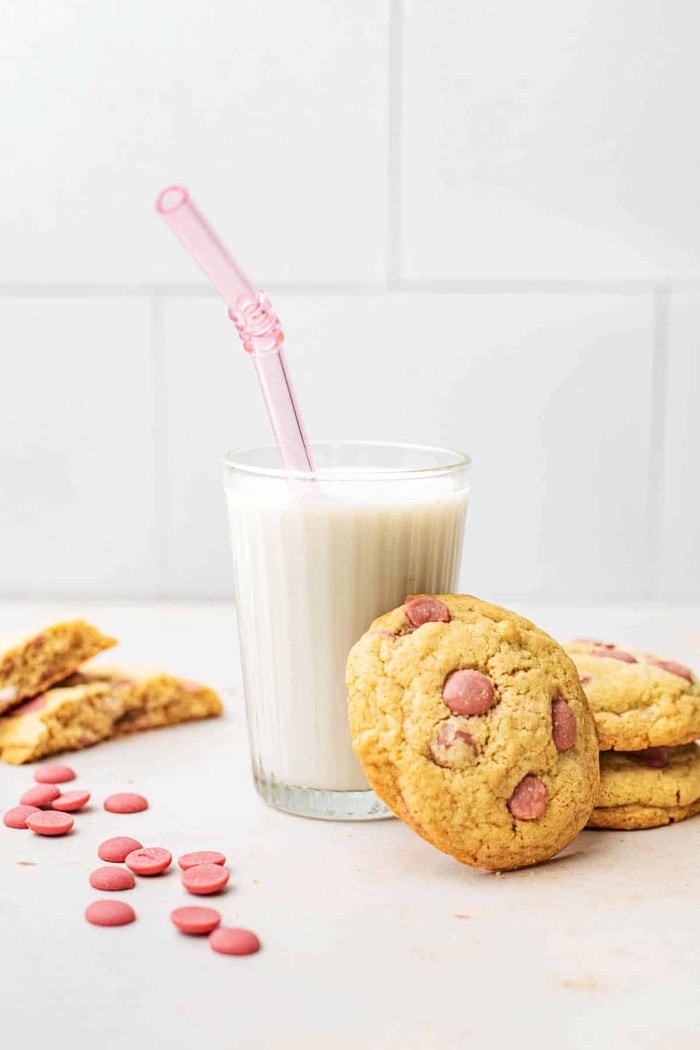 Valentine's Day Cookies - Ruby Chocolate Chip Cookies