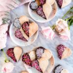 Valentine's Day Cookies - Chocolate-Dipped Heart Cookies