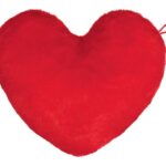 Valentine's Day Decor Ideas - Red Plush Heart Valentine's Day Weighted Pillow