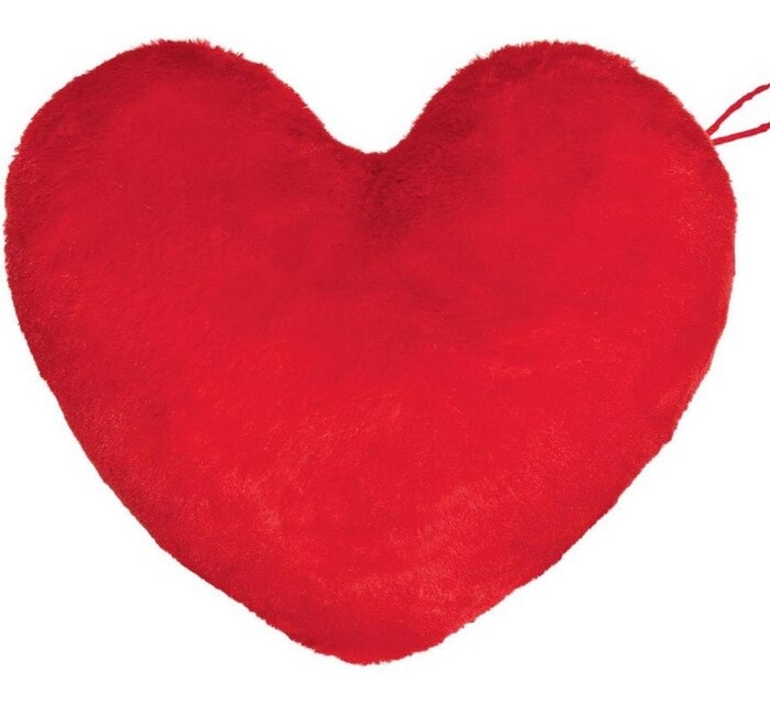 Valentine's Day Decor Ideas - Red Plush Heart Valentine's Day Weighted Pillow