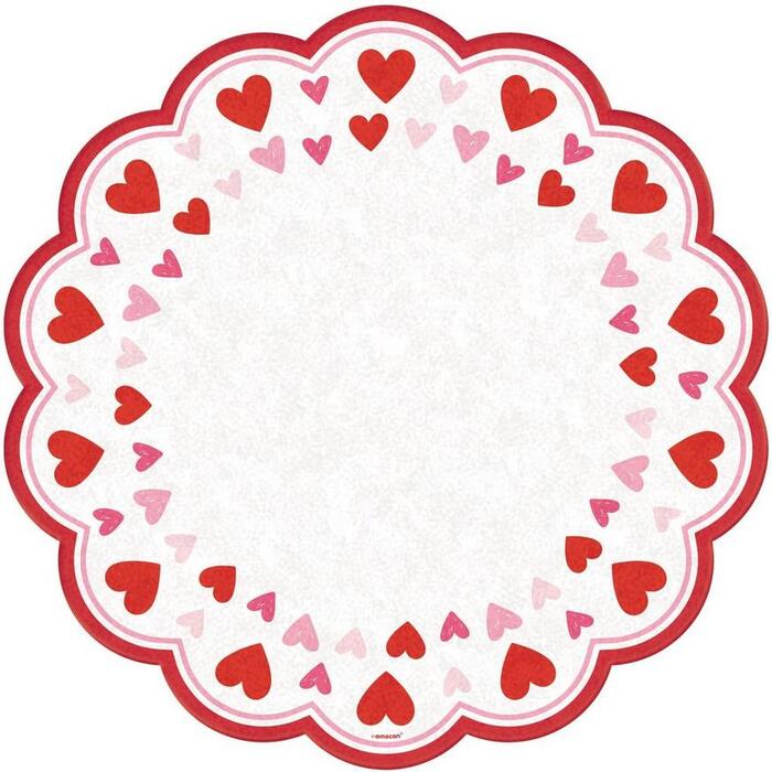 Valentine's Day Decor Ideas - 12-Count Pink & Red Heart Paper Doilies