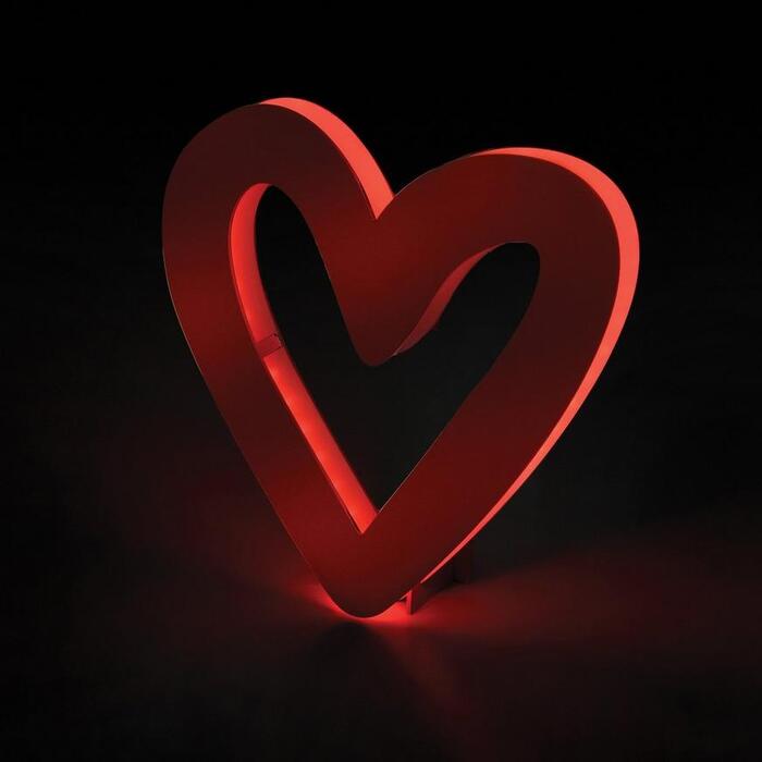 Valentine's Day Decor Ideas - Light-Up Fiberboard Heart LED Sign