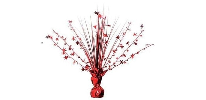 Valentine's Day Decor Ideas - Red Spray Centerpiece