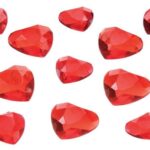 Valentine's Day Decor Ideas - 24-Count Red Heart Gem Plastic Table Scatter