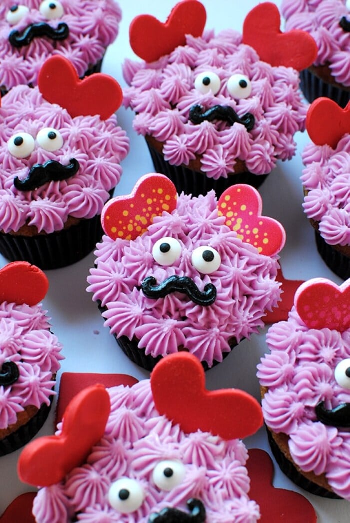 Valentine's Day Treats - Love Monster Cupcakes