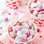 Valentine's Day Treats - Strawberries and Cream Valentine’s Puppy Chow