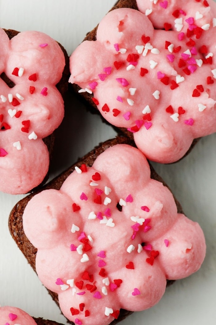 Valentine's Day Treats - Red Hot Brownie Squares