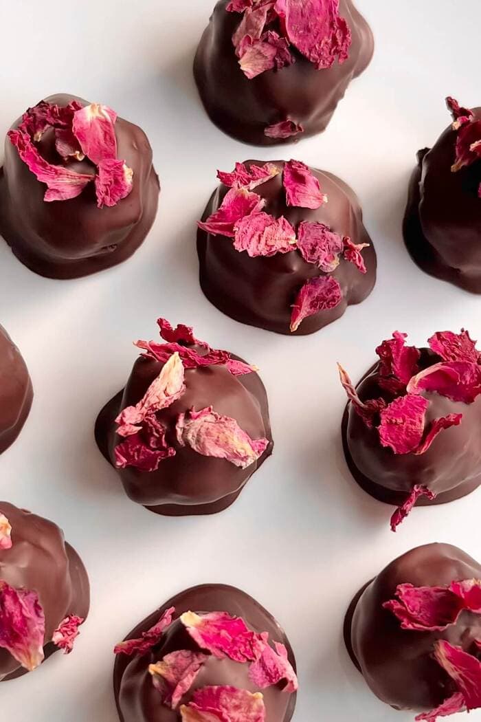 Valentine's Day Treats - Rose Truffles