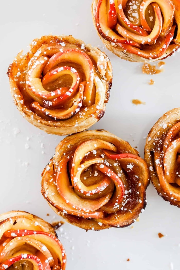 Valentine's Day Treats - Apple Rose Puff Pastry Tarts