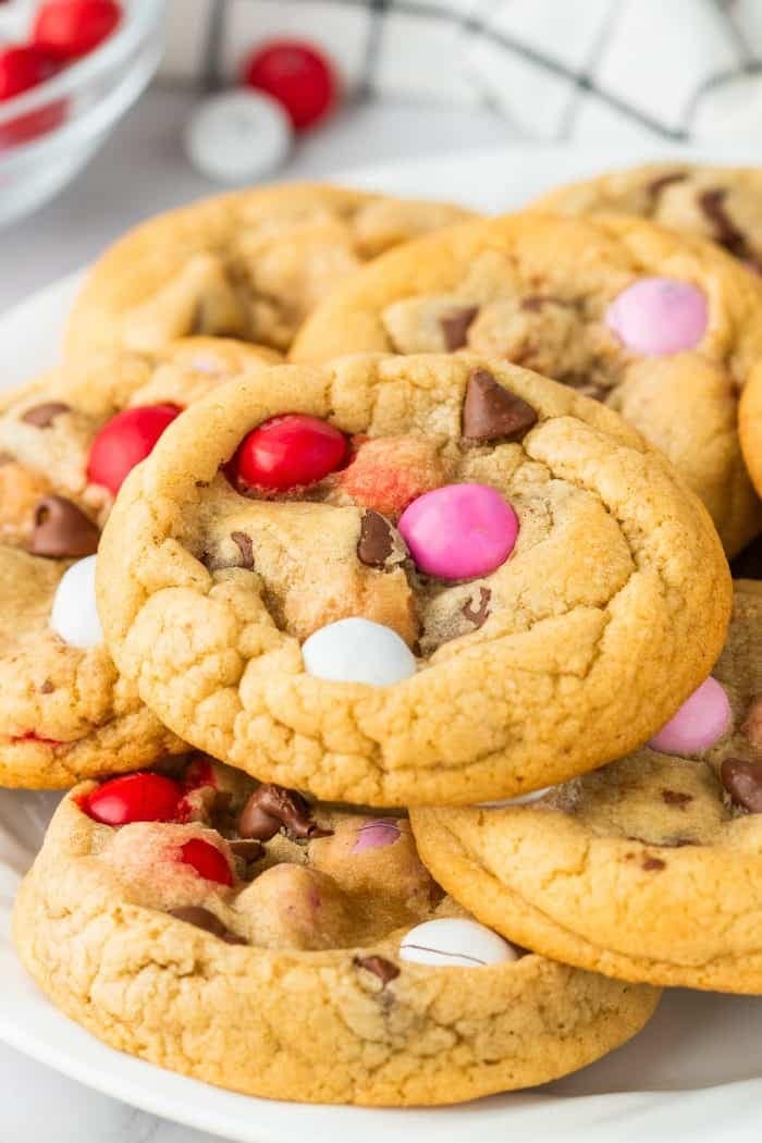 Valentine's Day Treats - Valentine M&M Cookies