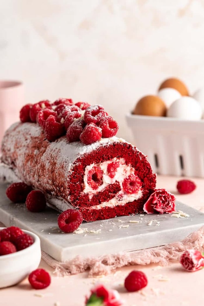 Valentine's Day Treats - Red Velvet Cake Roll