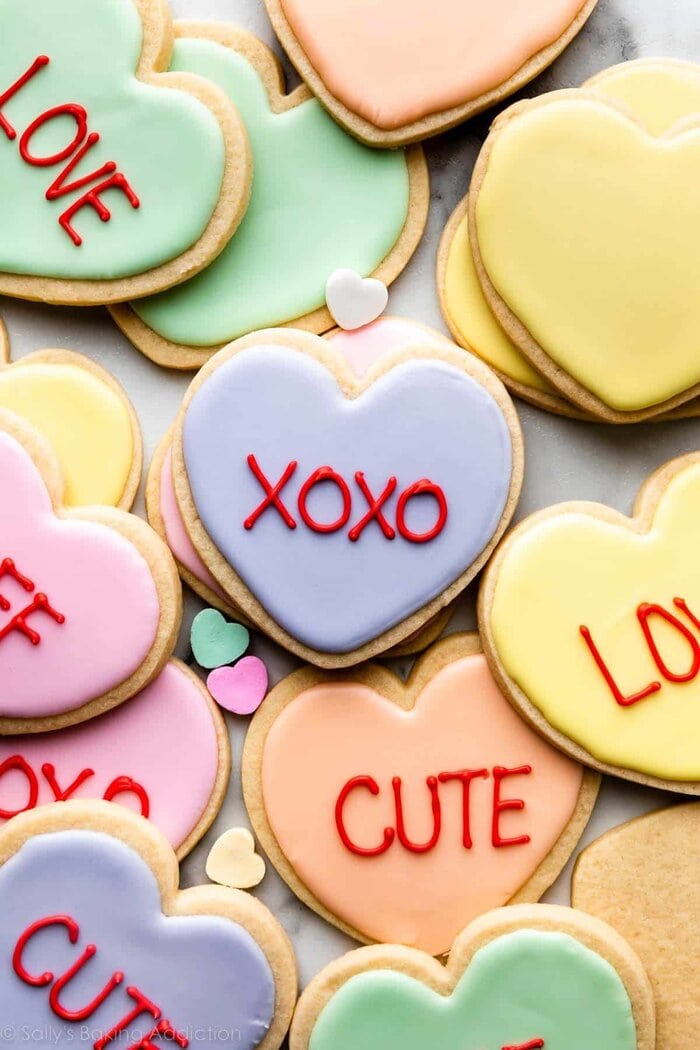 Valentine's Day Treats - Conversation Heart Cookies