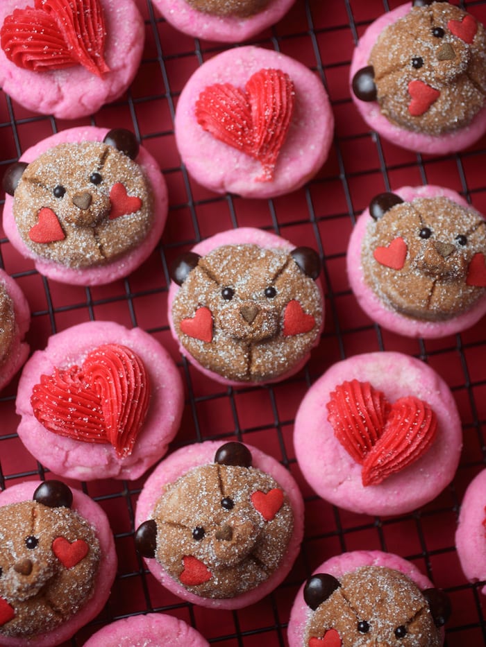 Valentine's Day Treats - Sugar Cookie Valentine Bear Cookies