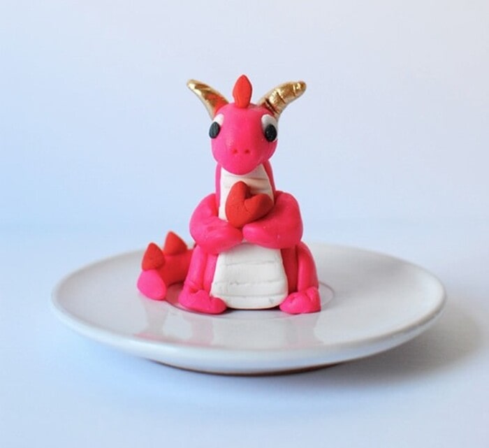 Valentine's Day Treats - Fondant Valentine’s Dragon