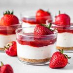 Valentine's Day Treats - Individual Strawberry Cheesecake