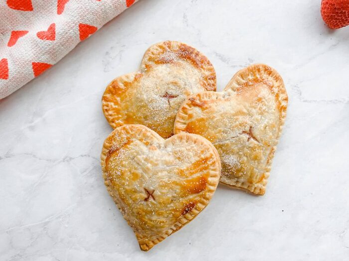 Valentine's Day Treats - Heart-Shaped Strawberry Hand Pies