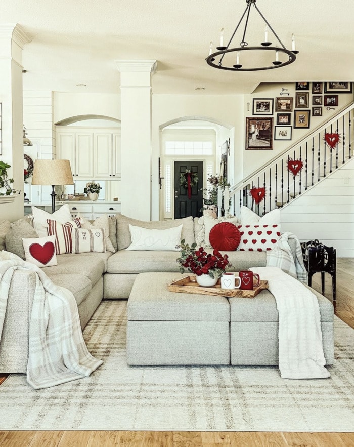 Valentine's Day Room Decor Inspo - red and white
