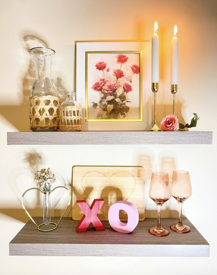 Valentine's Day Room Decor Inspo - bar cart