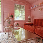Valentine's Day Room Decor Inspo - red couch