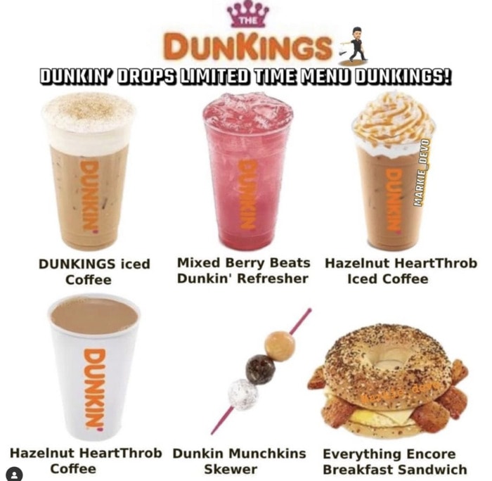 Dunkin Drink Dunkings Menu