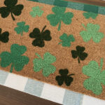 best st patricks day decorations - clover doormat