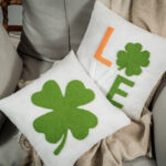 best st patricks day decorations - clover pillows