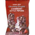 Best Trader Joes March Products 2024 - Chocolatey Drizzled Strawberry Kettle Popcorn