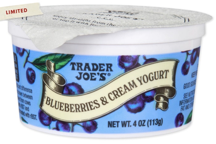 Best Trader Joes March Products 2024 - Blueberries & Cream Yogurt