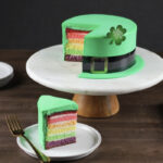 cakes for st patricks day - Hidden Rainbow Leprechaun Hat Cake