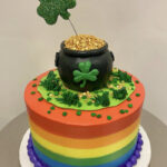 cakes for st patricks day - Pot-O-Gold On Top of the Rainbow Cake