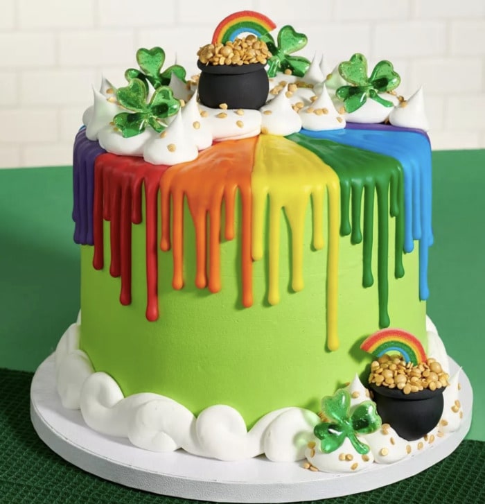 cakes for st patricks day - Rainbow Spill Cake