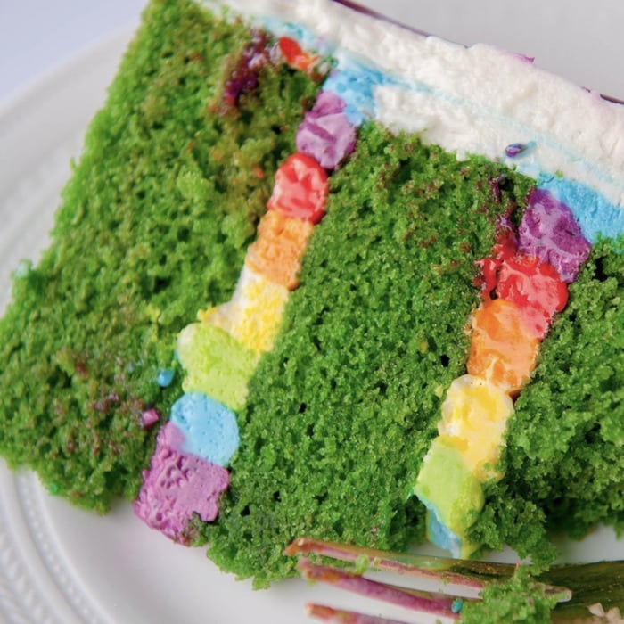 cakes for st patricks day - Green Velvet Rainbow Cake