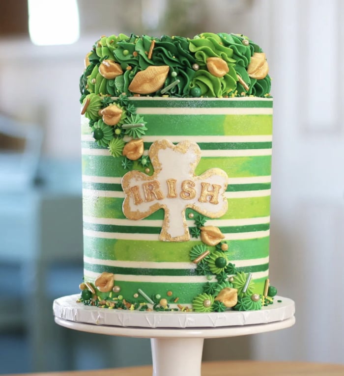 cakes for st patricks day - Gilded “Irish” Cake