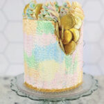 cakes for st patricks day - Hidden Gold Geode-Style Cake